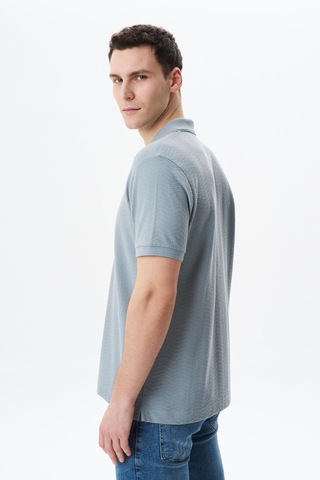 AR-MA Arma Erkek Basic Regular Fit Jakarlı Süprem Polo Yaka Tişört Y29374356402 Gri