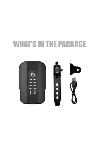 Brıvıga - Lw-f500 600 Lümen 2'si 1 Arada Ön & Arka Işık Şarjlı, Güvenlik Modlu, 6+3 Mod, Usb-c, Ip6 Siyah