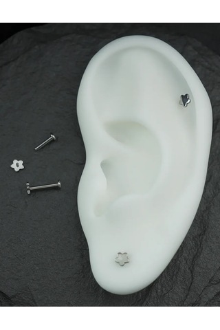Spikes Helix Tragus İçin Çiçek Şeklinde Titanyum Labrete 413677967 Diğer