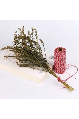 Kırmızı Beyaz  Yılbaşı Paket Ipi 200 M(Twine Baker)