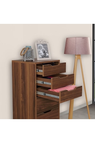 Pasific Home Flow Çekmeceli Şifonyer Meşe 7 Çekmeceli