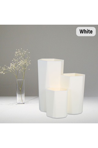 Xiyyadms "3 Bölmeli Altıgen Makaj Fırçası Ve Kalem Organizatörü - Pratik Ofis & Ev Aksesuarı" Diğer