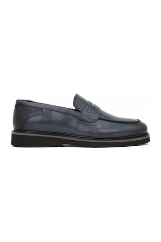 Hakiki Antik Deri Eva Taban Loafer Model Erkek Ayakkabı - Tuna 4265 Lacivert