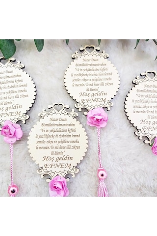 Dualı Ahşap Magnet İsim Baskılı Bebek Şekeri 30 Adet