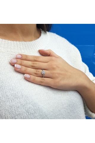 Lova 0,22 Karat Baget Pırlanta Yüzük - 1040518
