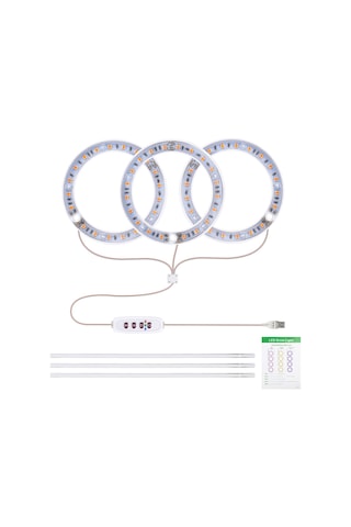 İç Mekan Bitkileri İçin Büyütme Işıkları 3 Kafa 4.8 W Pembe Mor Işık