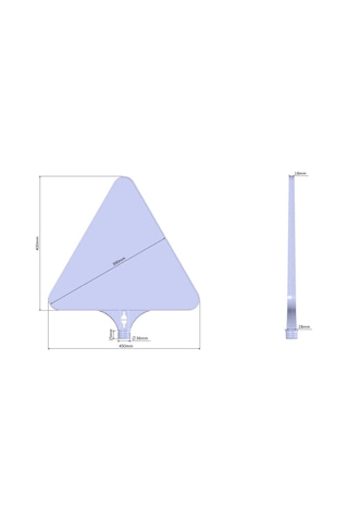 10 Adet Üçgen Boş Levha 39 Cm-4119