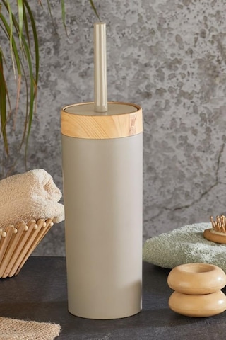 Flora Bambu Desen Wc Klozet Fırçası Plastik, Tuvalet Banyo Wc Temizleme Fırçası Kahve Kahve