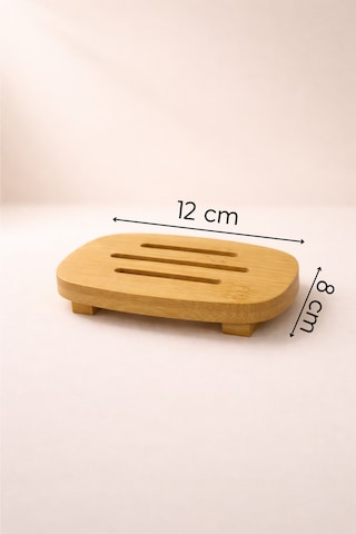 Line - Bambu Katı Sabunluk 12 Cm Bambu