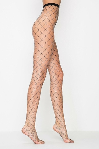 Penti Kadın Siyah Büyük File Külotlu Çorap 001