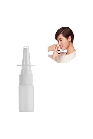 50 Ml Hdpe Boş Nazal Sprey Şişesi - Beyaz/beyaz Pompa Burun Spreyi Kutusu 100 Adet Şeffaf