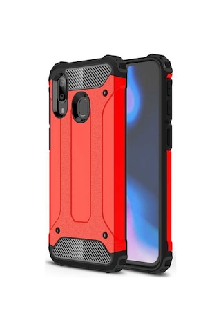 Noktaks - Xiaomi Uyumlu Xiaomi Redmi 7 - Kılıf Çift Katman Zırh Tank Crash Military Kapak - Siyah T8666 Siyah