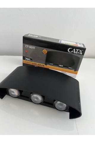 Cata Haiti Çift Taraflı Aplik Ct-8011 Siyah Kasa Işık Rengi:günışığı Siyah