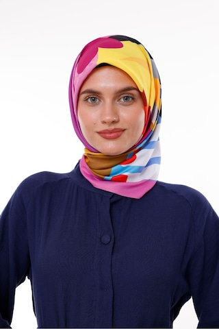 Tarzını Seç Grafik Rüzgarı Model Eşarp 100x100 Cm Renkli