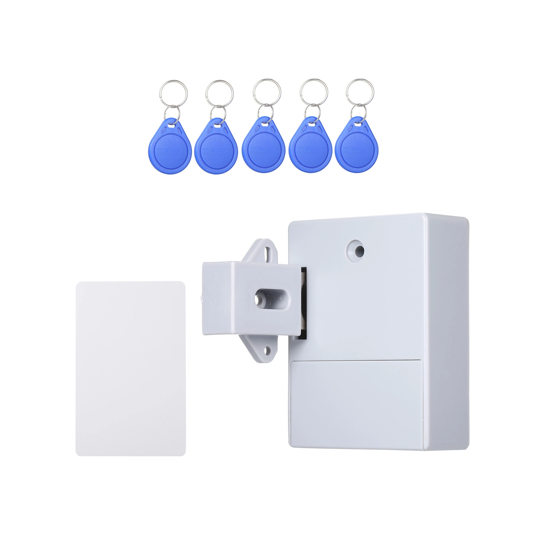 Yuntech01 Gri Rfıd Gizli Dolap Kilit, 5 Anahtarlı Dıy, Ahşap Dolap/çekmece/depolama Kutusu İçin, Elektronik Güvenlik Kilit, Kart/tag/ Bilezik Erişimi Pil Yok Gri