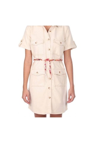 Markapia Kadın Boncuklu Otantik Kemer 001 Ekru