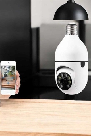Northcity Wifi Duylu Dönebilen Güvenlik Kamerası - E27 Ampul Yuvası Ve Sd Kart Desteği