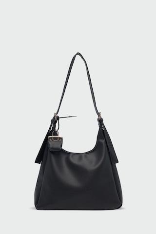 Guts Charmlı Salaş Omuz Çantası Siyah Siyah