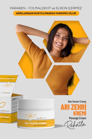 Arı Zehri Masaj Kremi 100 Ml Kas, Sırt, Boyun Ve Eklem Çevresi İçin Bölgesel Bakım