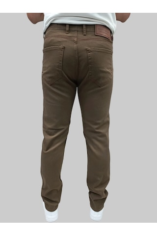 Erkek Enjoy Regular Fit Ligralı Kahverengi Kot Pantolon Kahverengi