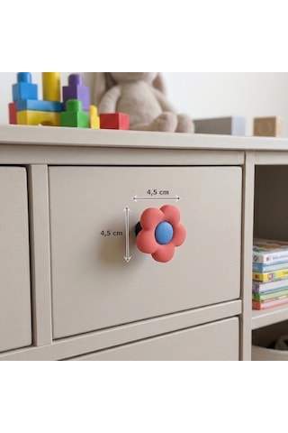 Çocuk Odası Mobilya Kulp Dolap Düğme Gül No:49 Pembe