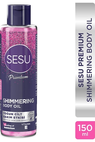 Sesu Simli Vücut Bakım Yağı 150 ML