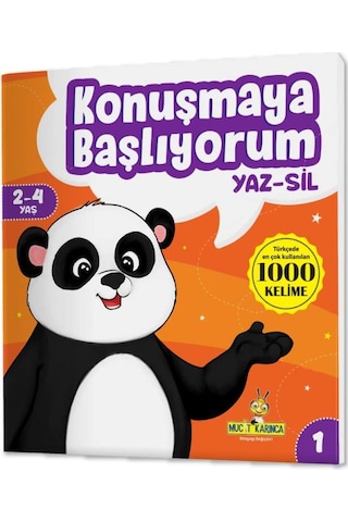 Konuşmaya Başlıyorum Serisi 2-4 Yaş Yaz-Sil Kitaplar