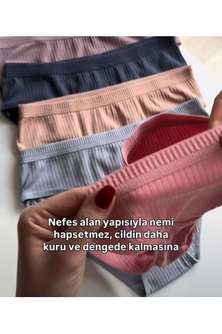 Gk Luxury & Fashıon Yüksek Bel Pamuk Külot L-xl-xxl Esnek Rahat Kaşkorse Pembe