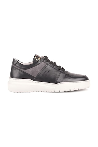 Libero 4705 Deri Erkek Sneaker Ayakkabı Siyah Bordo