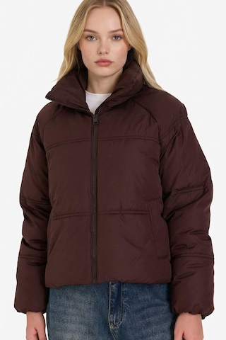 Defacto Su Geçirmez Regular Fit Dik Yaka Fermuarlı Şişme Mont E8690ax25aubn530 Kahve-bn530