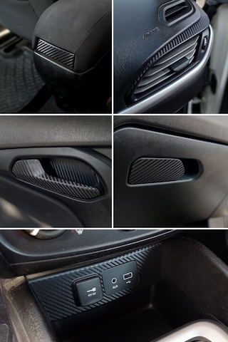 Fiat Egea Uyumlu İç Trim Kaplama Set Mat Karbon Siyah Kaplama Rengi - Siyah Karbon