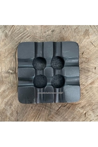Dmr Oksit Pirinç Küllük Puro Küllüğü Siğara Küllük 10 10cm Mat Siyah