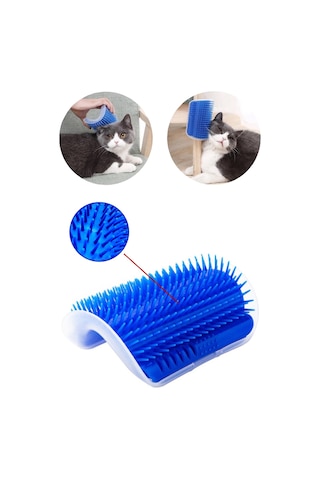 Thentech Duvara Sabitlenen Kedi Kaşınma Aparatı Mavi