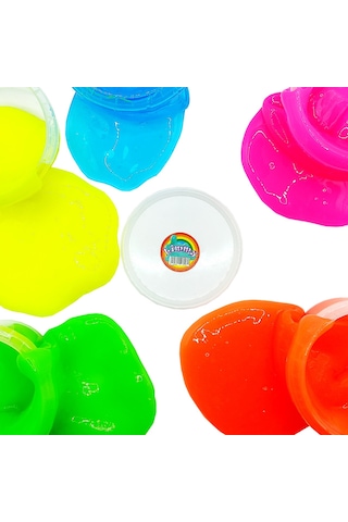 Slime Oyun Jeli Yuvarlak Kutu Polymer Slime Eğitici Oyun Seti - 3 Adet