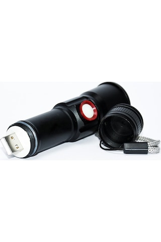 USB ŞARJLI EL FENERİ WATTON WT-611 Siyah