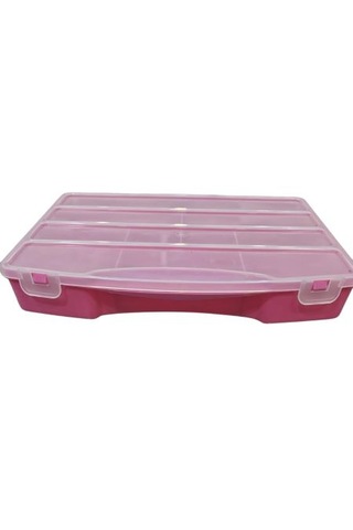 10 Bölmeli Kapaklı Kutu Pembe
