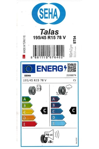 Seha 195/45R15 78V ST54 Talas Yaz Lastiği 2026