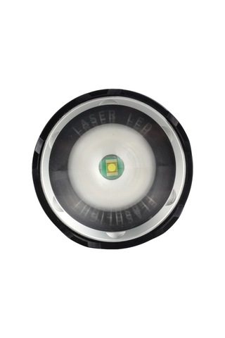 Panther 50w Lazer Led El Feneri 6000 Lümen Usb Type-c Şarjlı Zoomlu 4x18650 Profesyonel Pt-4117 Siyah