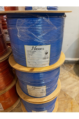Nexans Cat 6 Halogen Free Utp 23awg Kablo 500 Metre Mavi
