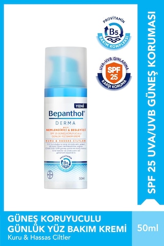 Bepanthol Yüz Bakım Kremi Spf 50ml + Dudak Kremi 7.5ml + Spf Mini Yüz Kremi