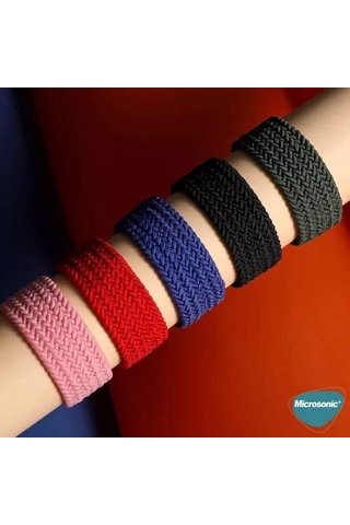 Gt 3 Pro 46mm Titanyum Kordon, Medium Size, 155mm Braided Solo Loop Band Gt3 Pro 46mm Titanyum İle Uyumlu Kordon, Akıllı Saat Kayışı