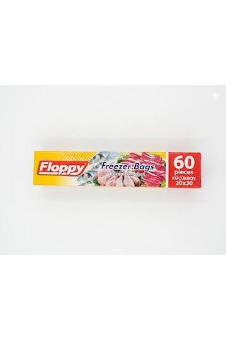 Şeylişeyler - Floppy Buzdolabı Poşeti Küçük Boy 20x30 Cm 60'lı 10 Paket - Gıda Saklama Derin Dondurucu Poşeti