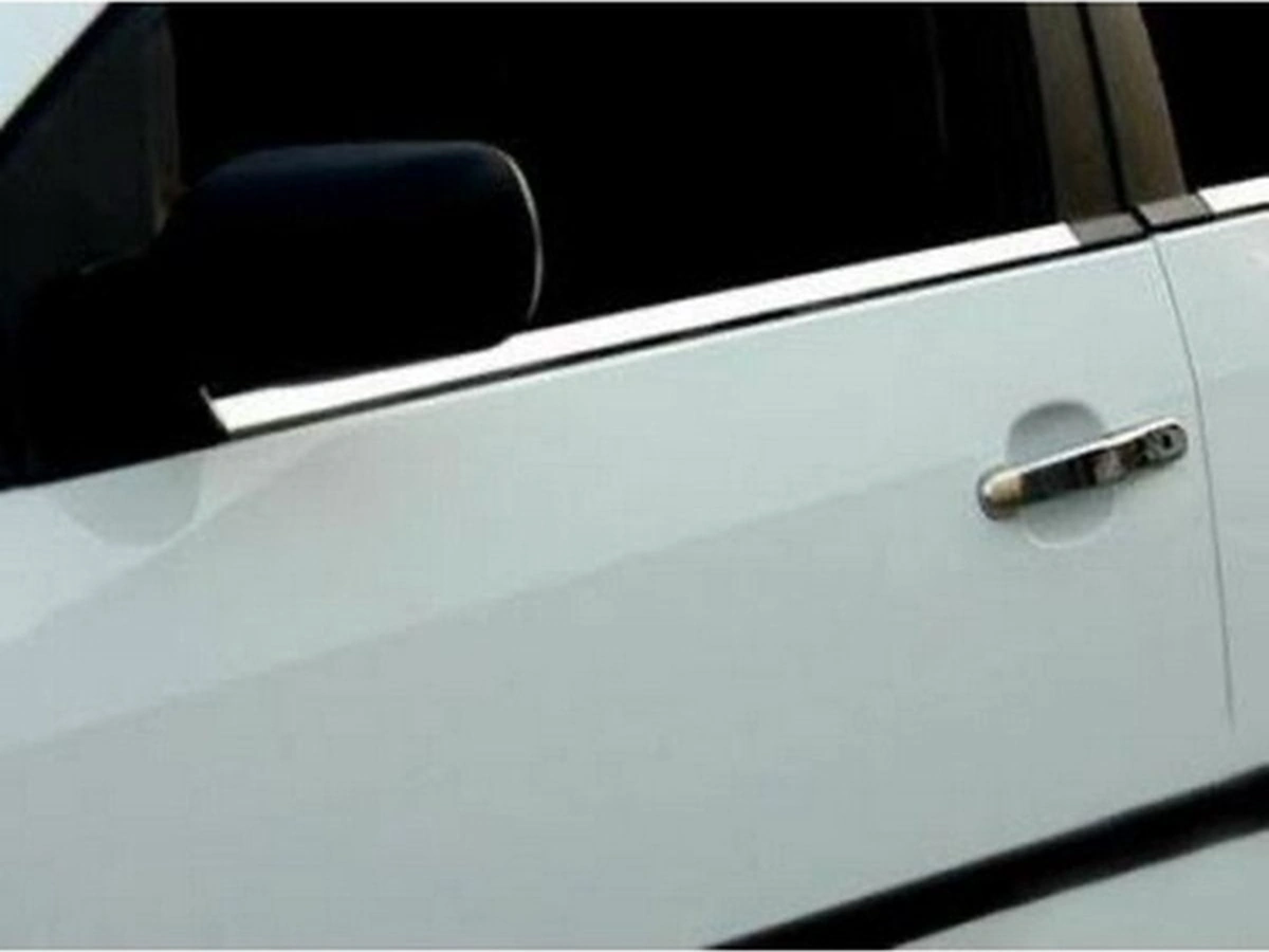 Ueskrom Ford Fiesta 2002-2003-2004-2005-2006-2007-2008 Krom Cam Çıtası 4 Parça Paslanmaz Çelik