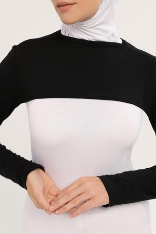 Sıfır Yakalı Boyunluklu Kolluk Siyah Çok Renkli