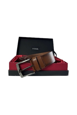 Fossil Taba Hakiki Deri 4,5 Cm Erkek Kemeri-130cm Taba