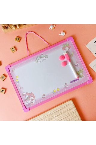 Dijital Melodili Çocuklar İçin Çift Taraflı Manyetik Yazı Tahtası Pembe