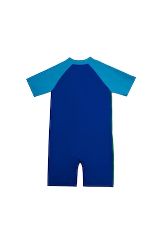 Uv Korumalı Kısa Kollu Şortlu Tulum Bebek Yüzücü Mayo 5235 Saks Saks Mavi