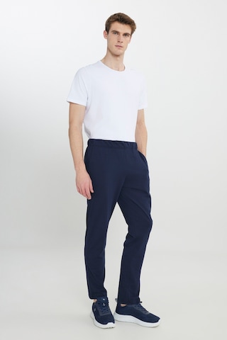 AC&Co / Altınyıldız Classics Erkek Lacı Pamuklu Standart Fit Normal Kesim Beli Lastikli Cepli Pijama Altı Lacı Lacivert