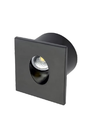 Merdiven Basamak Koridor Aydınlatma Armatürü 3w Siyah Kasa Sıva Altı Cata Koridor Spot Gömme Led Spot 3200k Gün Işığı 0.25 KG
