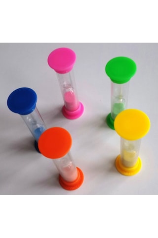 Mini Plastik Kum Saati. Tabu Oyun Için Saat 8 Cm Boyutlu - 3 Adet N11.42271